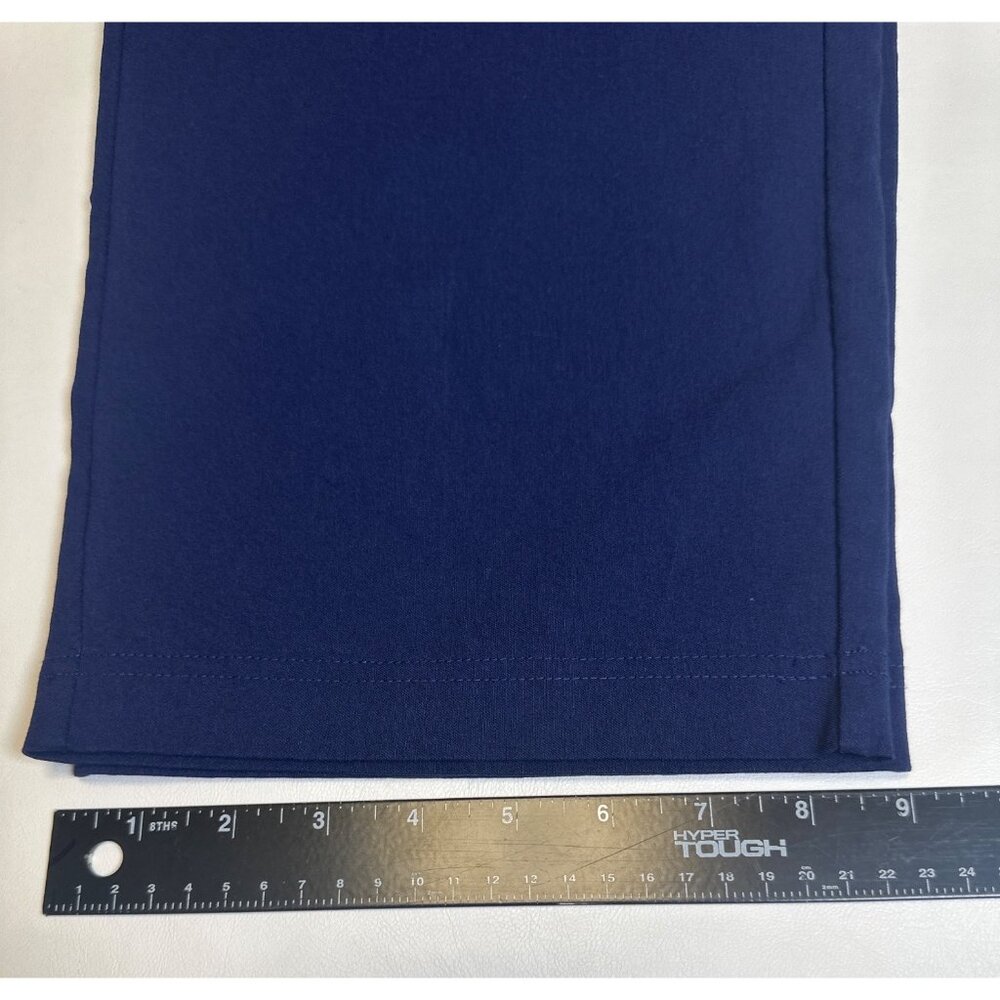 Susan Graver Pants Navy Blue Liquid Knit Pull On Stretch Straight Leg, XL - Picture 9 of 10